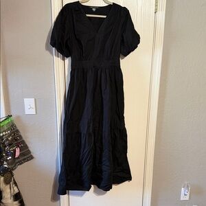 French Connection Black Midi Dress